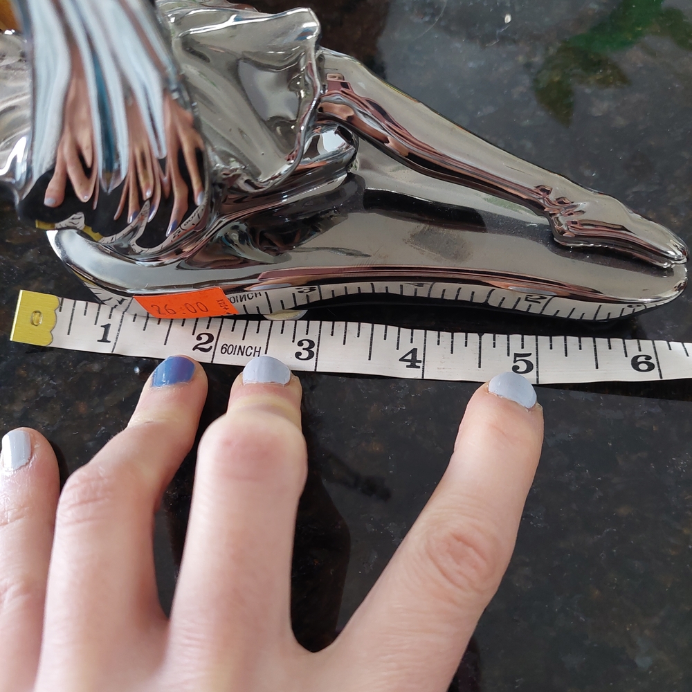 Elegant Silver Ballerina Sculpture - Picture 7 of 12